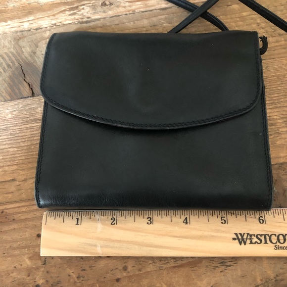 Derek Alexander Black Leather Crossbody Bag/Wallet - Picture 7 of 8